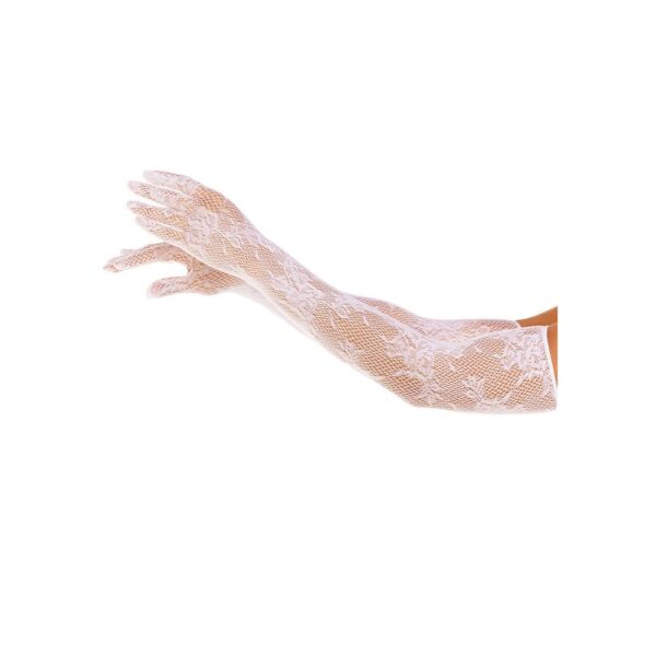 Guanti Sexy Opera Floral Bianco