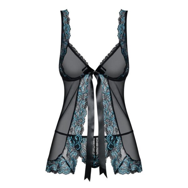 7098693-2 Baby Doll e Perizoma Sexy Amanta Nero