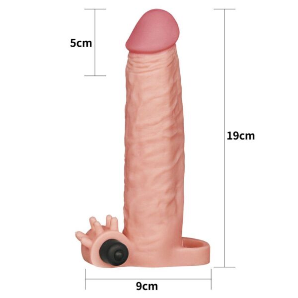 7100283-3 Guaina e Prolunga Pene Vibrante Glory 19 cm