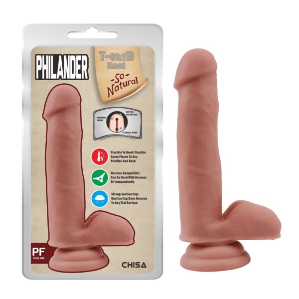 7100869-1 Dildo Realistico Philander 18 cm