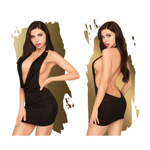 7101346-1 Mini Abito Sexy Heart Rob Nero