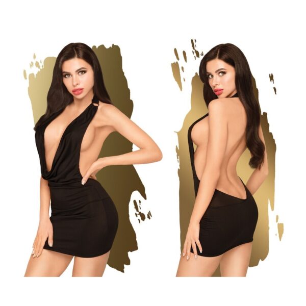 7101346-1 Mini Abito Sexy Heart Rob Nero