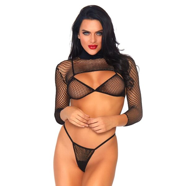 81583_001_01 Completino Sexy Net Bikini Top Nero