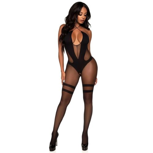 Tuta Sexy Keyhole Twist Nero