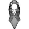 Body Sexy Net and Lace Keyhole Nero