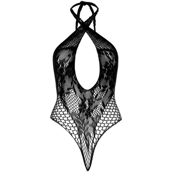 Body Sexy Lace and Net Halter Nero
