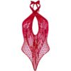 Body Sexy Lace and Net Halter Rosso