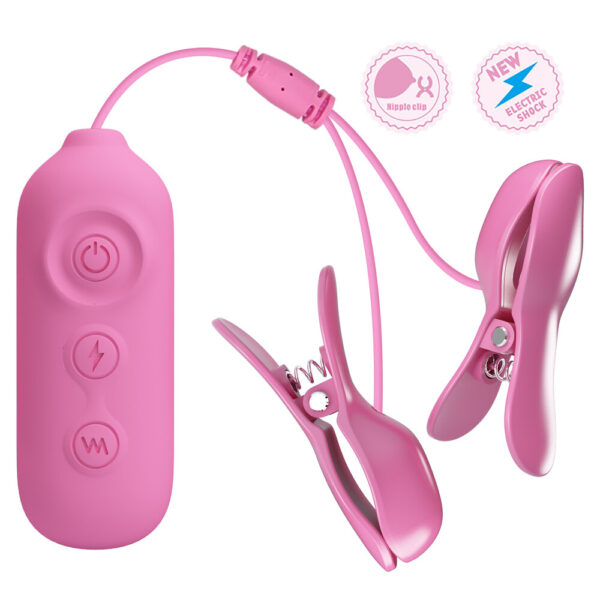 BI-014861_02 Pinzette Vibranti Per Capezzoli Romantic Wave II