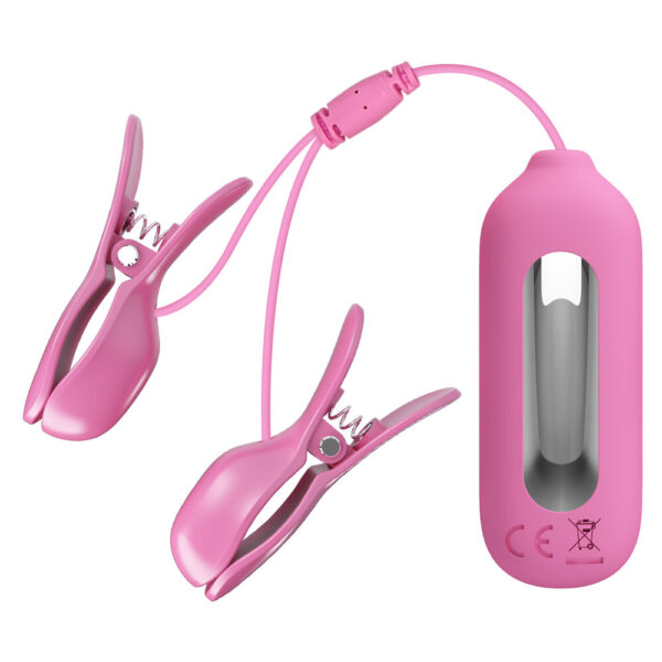BI-014861_05 Pinzette Vibranti Per Capezzoli Romantic Wave II