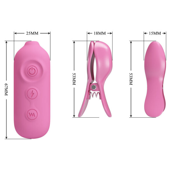 BI-014861_09 Pinzette Vibranti Per Capezzoli Romantic Wave II