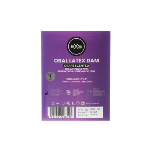 Grape20Dam EXS Oral Dams Uva