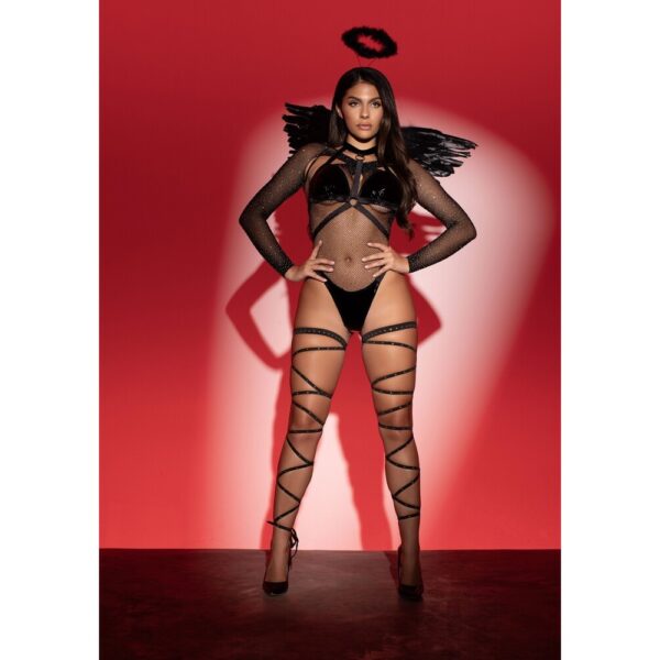 Accessori Angelo Sexy Wings and Halo Nero
