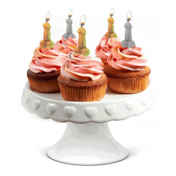 Candeline a Forma di Pene Glitter