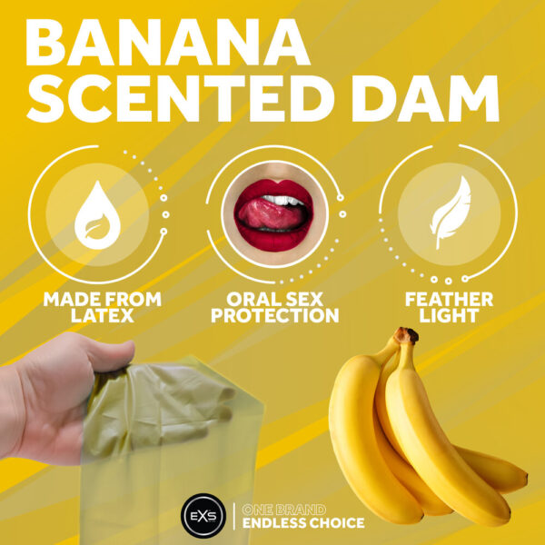 preservativi-aromatizzati-oral-dams-banana-1pz-exs-info EXS Oral Dams Banana