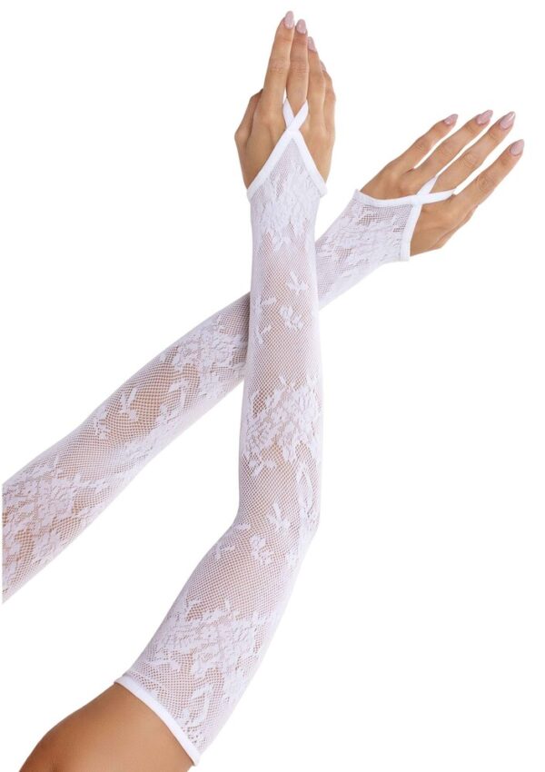 Guanti20Sexy20Floral20Gauntlet20Bianco Guanti Sexy Floral Gauntlet Bianco