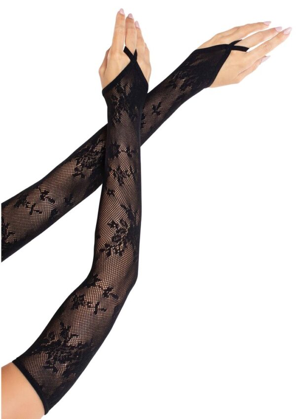 Guanti20Sexy20Floral20Gauntlet20Nero Guanti Sexy Floral Gauntlet Nero