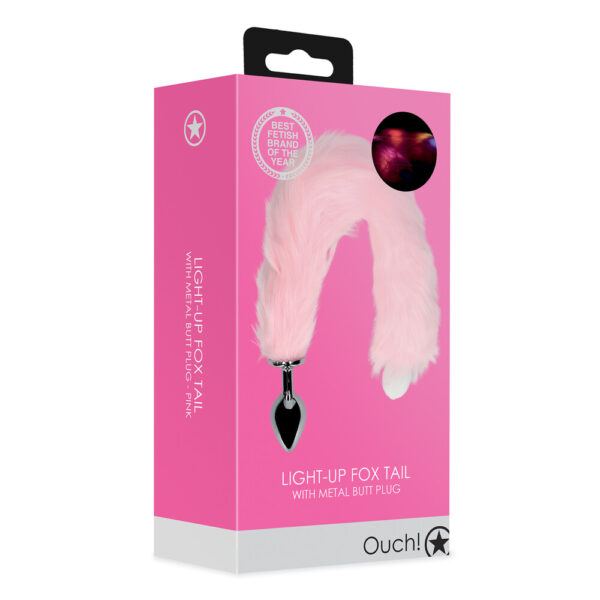 RS124618_OU911PNK_200 Plug Anale con coda Light-up Fox Tail