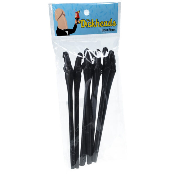 RS135656_SLI245BLK1_201 Cannucce a forma di Pene Groom Straws