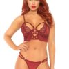 81577_036_01 Completino Sexy Lace Bralette and Thong Rosso