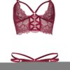 81577_036_09 Completino Sexy Lace Bralette and Thong Rosso