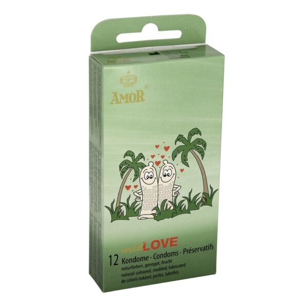 00500394-1 Preservativi Stimolanti Amor Wild Love 12 pz